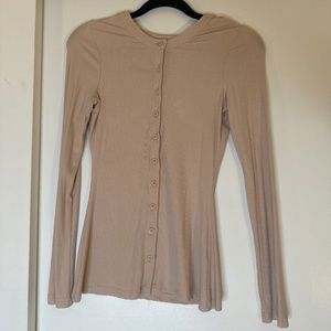 Sasha button down tank in nude